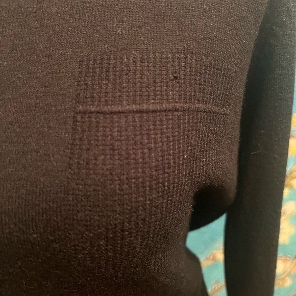 Soft, jem embellished five button sweater, with faux front pocket stitching. - Picture 9 of 12